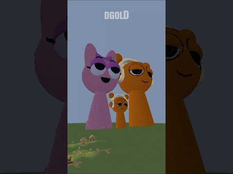 Minecraft Family Sprunki 71 Build Timelapse | DGOLD #dgold #sprinki #sprunkisong