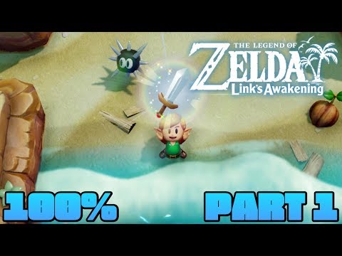 Zelda Link's Awakening 100% Walkthrough (Switch) Part 1: Intro, Mysterious Forest & Tail Key