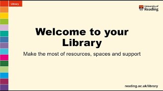 Welcome to your Library - Study Smart intro 2024