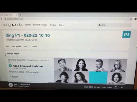 Direktsändning Ring P1 om nya uppgifter Palmemordet 18/2