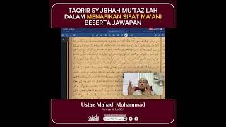 Download lagu Mutiara Akidah | Siri 61 : Penafian Sifat Ma’ani Oleh Mu’tazilah - Ustaz Mahadi Mohammad mp3