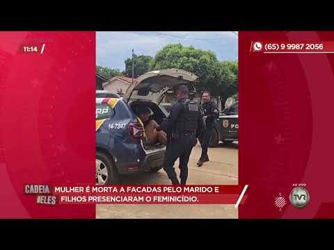 Mulher é morta a facadas pelo marido e filhos presenciaram o feminicídio