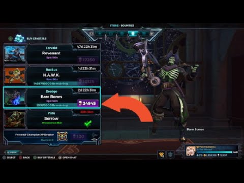 Dredge Bare Bones Skin! Available Now! Paladins!