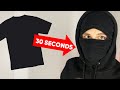 HOW TO MAKE A FACE MASK BALAKLAVA WITH A T SHIRT IN 30 SECONDS TWO WAYS