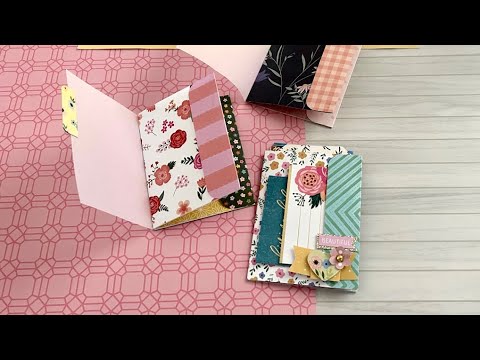 ✨ Quick Make ✨ Mini 4 Pocket Folder for Tags, Ephemera, Flat/Happy Mail - Use Your Paper Stash