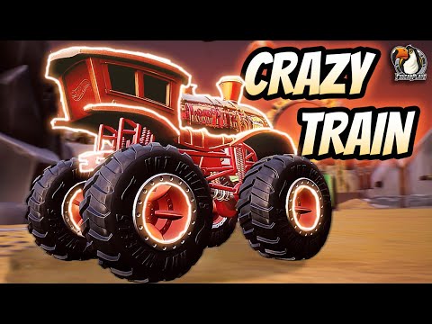 🚂 The Crazy Train Loco Punk Takes on Volcano Mountain! 🔥 | Hot Wheels Monster Truck Stunt Mayhem