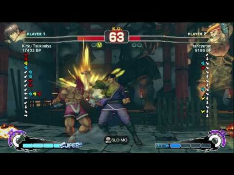 Kiryu Tsukimiya [Guy] vs tancyutan [Adon] SSF4 Japanese Online Ranked Matches - TRUE-HD