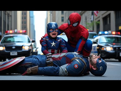🕷️Unexpected Team-Up: Spider-Man and What Happened to Captain America 🛡️ | 🤖 AI Superhero Short Film