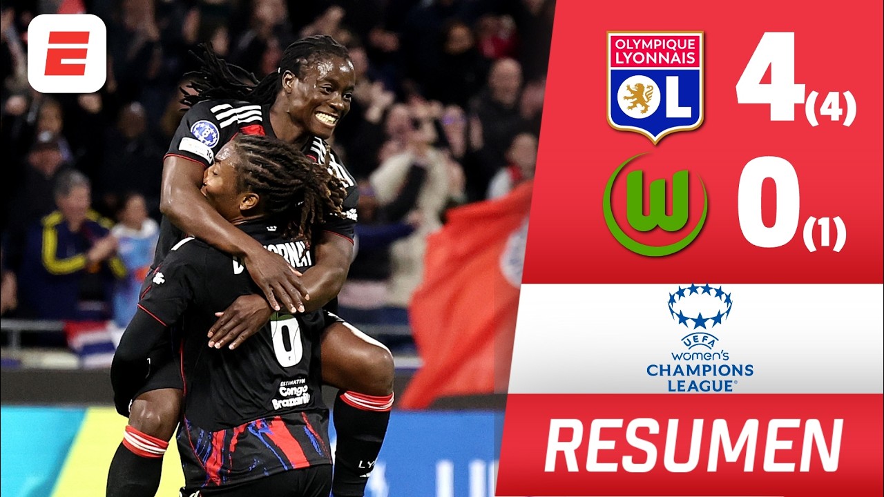 LYONNES A LA SEMIFINAL tras GOLEAR a WOLFSBURG en la vuelta de cuartos | Champions League Femenina