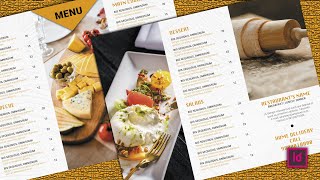 Trifold Restaurant Menu Design in InDesign