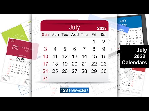 July 2022 Calendar | 123FreeVectors