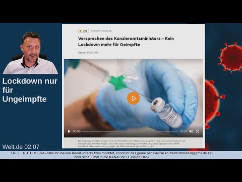 Kein Lockdown für Geimpfte! / Corona Zahlen 02.07. Deutschland/Bayern/KT/SW/NEA/KG/MIL/MSP/TBB