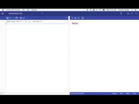 Variables Learning Javascript Using Coding With Chrome Lesson 2
