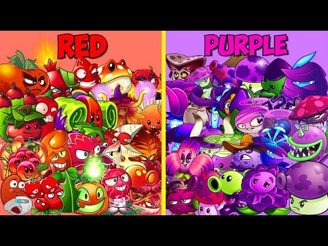 Team RED Vs PURPLE - Who Will Win? - PvZ 2 Team Plant Vs Team Plant
