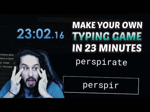 Make Your Own Typing Game in 23 Minutes! GameMaker Studio 2 Speedrun