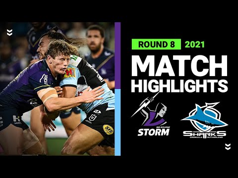NRL Highlights | Storm v Sharks Match Highlights | Round 8, 2021 | Telstra Premiership | NRL