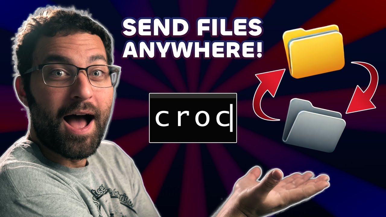 How to Transfer Large Files Remotely for FREE with NO ACCOUNT - Croc Tutorial