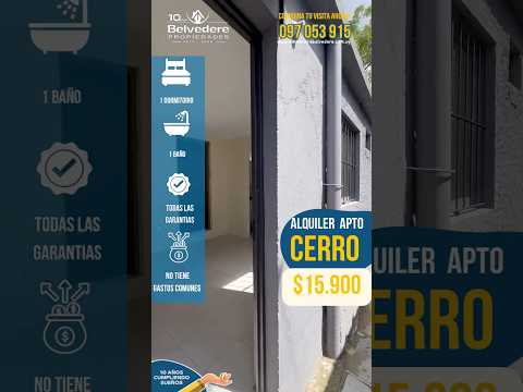 Video de YouTube - Apartamento  alquiler un dormitorio Austria 1861 Cerro Ref. 93