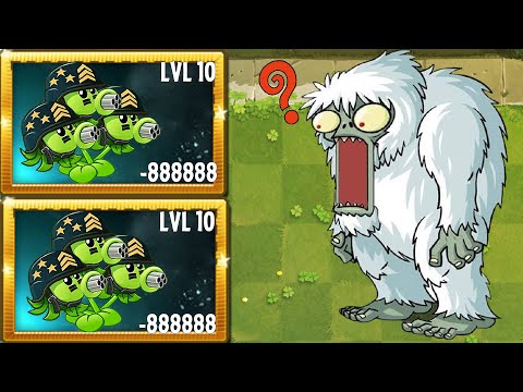 PvZ 2 Challenge - Which Plant Can Detroy 99 Treasure Yeti With 1 Plant Food ？