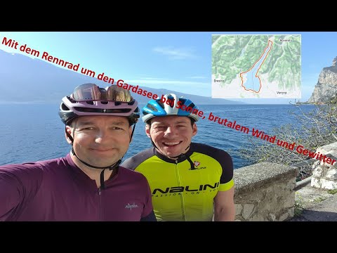 Mit dem Rennrad um den Gardasee bei Sonne, brutalem Wind und Gewitter