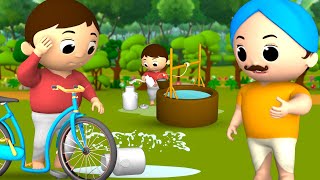 Greedy Milkman Story - लालची दूध वाला हिन्दी कहानी 3D Animated Kids Hindi Moral Stories Fairy Tales