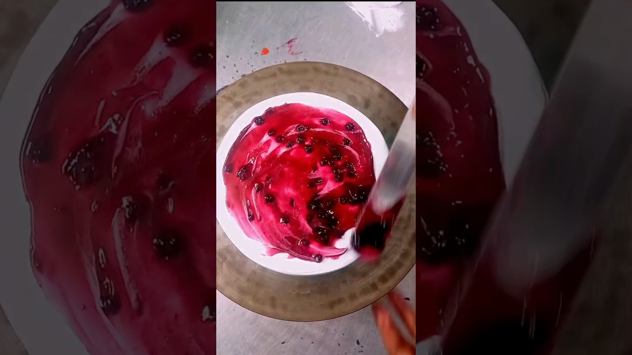 Designing a Delicious Blueberry Cake recipe Quick & Easy #short