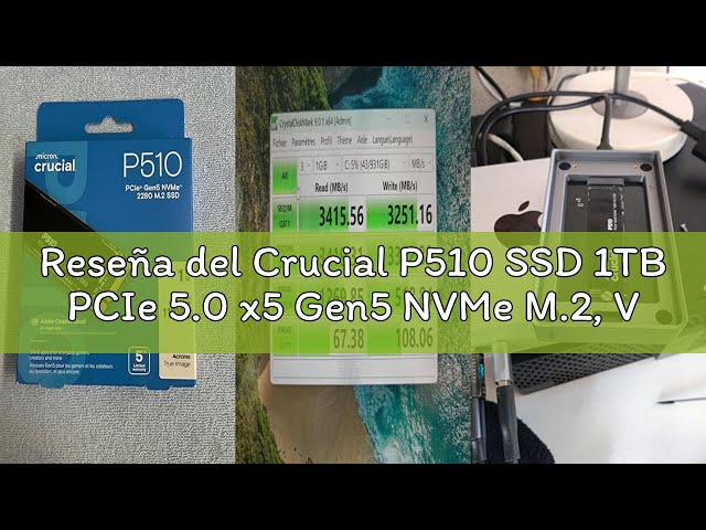 Vídeo relacionado con Crucial P510 SSD 1TB PCIe 5.0 x5 Gen5 NVMe M.2, Velocidades de lectura hasta 11.000 MB/s, escritura 9.500 MB/s, Ordenador Portátil y de Sobremesa, TLC NAND, Disco Duro Interno- CT1000P510SSD8-01