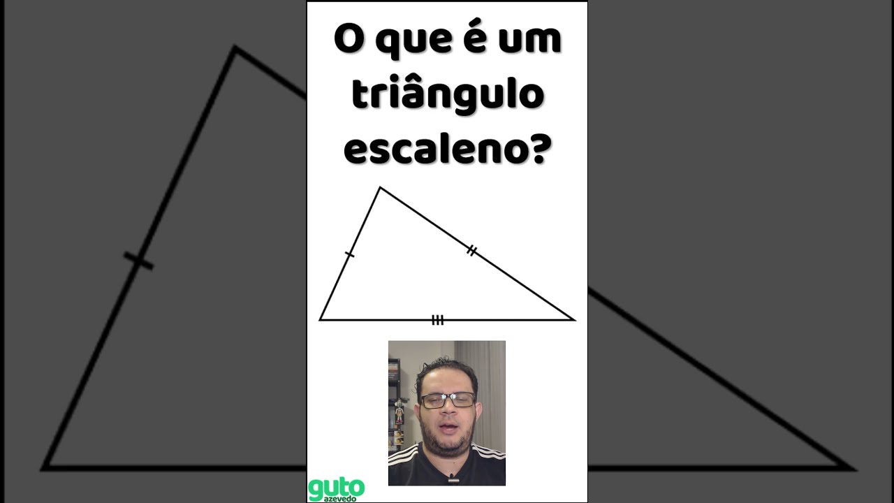 O que é um triângulo escaleno? Triângulo com três lados de medidas diferentes #shorts #gutoazevedo