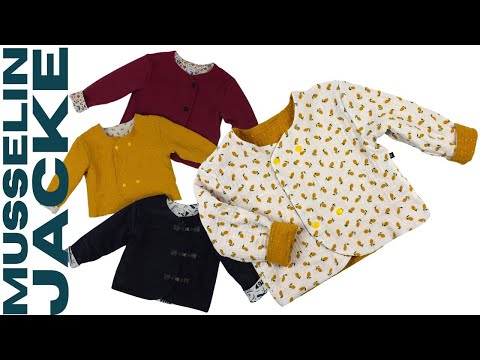 Kinderjacke aus Musselin nähen: Schnittmuster und Anleitung