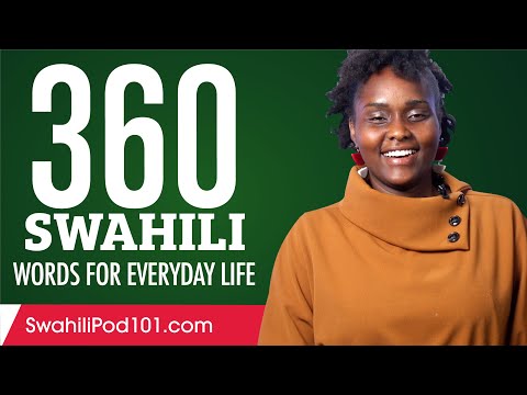 360 Swahili Words for Everyday Life - Basic Vocabulary #18