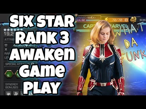 6 Star Rank 3 Awaken Captain Marvel Game Play Audio ⚠️ At the END but enjoy 😉