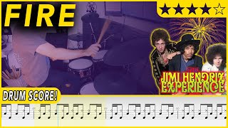 Fire - Jimi Hendrix | DRUM SCORE Sheet Music | #595 DRUMSCRIBE