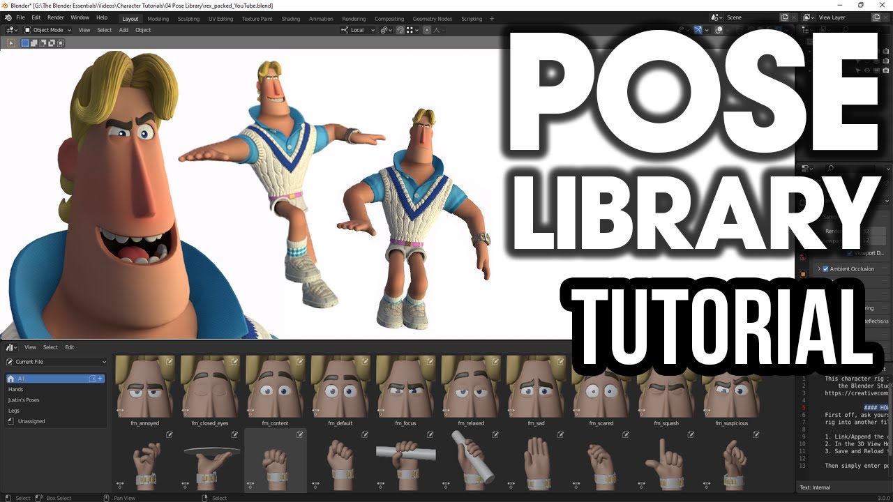 How to Use the Pose Library In Blender!