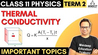Thermal conductivity class 11 Physics Term 2 Important Topic, Thermal Properties Of Matter