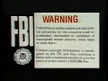 FBI Warning Screen Warner Home Video 1997 1996