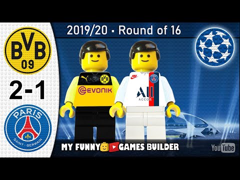 Borussia Dortmund vs PSG 2-1 • Champions League 18/02/2020 • All Goals Highlights Lego Football