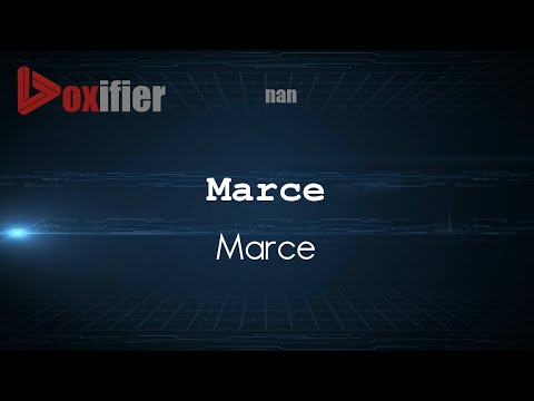 How to Pronounce Marce (Marce) in nan - Voxifier.com
