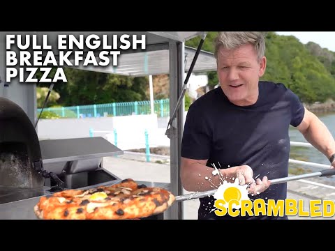 Gordon Ramsay Attempts to Cook a Full English Breakfast Pizza