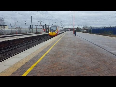 Trains at Wigan North Western WCML (Manchester to Preston line Diverts) 25/2/17