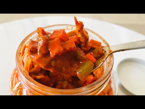 Instant Mixed Vegetable Pickle | No Oil Pickle | Saraswat Kochla Lonche (Nonche)