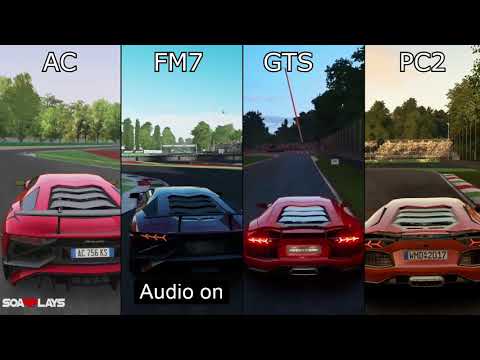 Assetto Corsa vs Forza 7 vs GT Sport vs Project CARS 2 Lamborghini Aventador