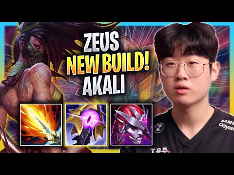 ZEUS TRIES NEW AKALI BUILD! - T1 Zeus Plays Akali TOP vs K'sante! | Season 2023