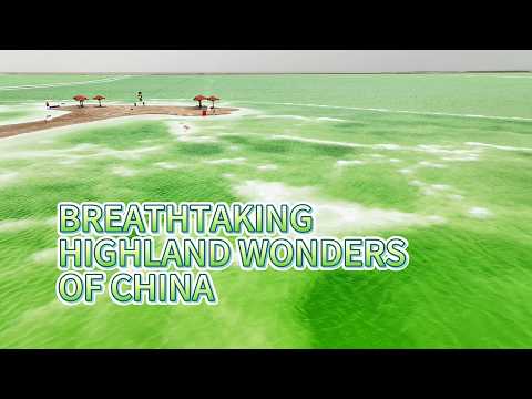 Drone views over breathtaking highland wonders of China