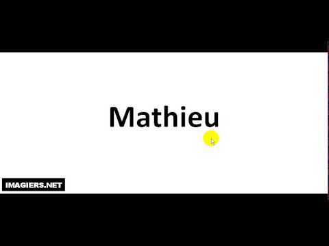How To Pronounce French Last Name Mathieu