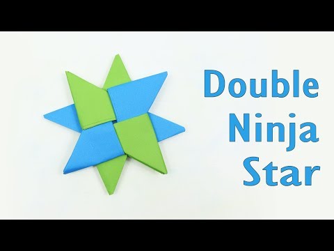 How to Make a Double Ninja Star with Paper - Origami Ninja Star