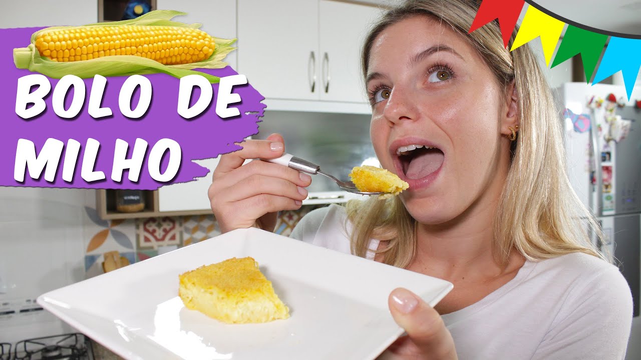 BOLO DE MILHO CREMOSO DE LIQUIDIFICADOR SEM GLÚTEN E SEM LACTOSE