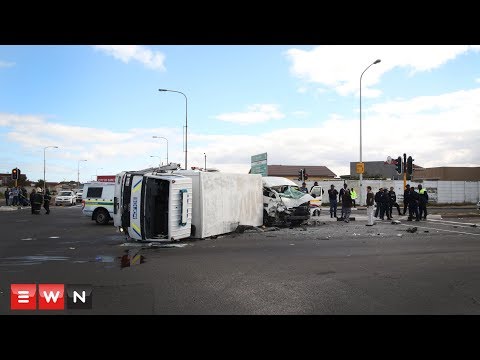 Police transporter collides with taxi