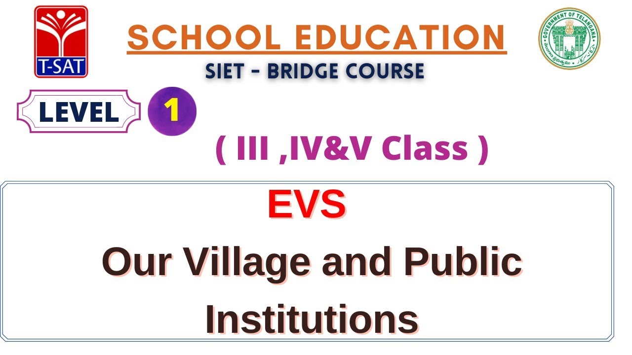 L1 (III ,IV & Vth Class ( U/M ) || EVS - Our Village and Public Institutions