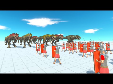 50 ROMANUS VS 20 ALL DINOSAUR - Animal Revolt Battle Simulator