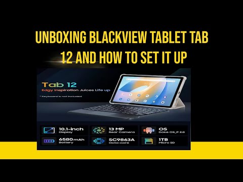Unboxing Blackview tablet Tab 12 and how to set it up